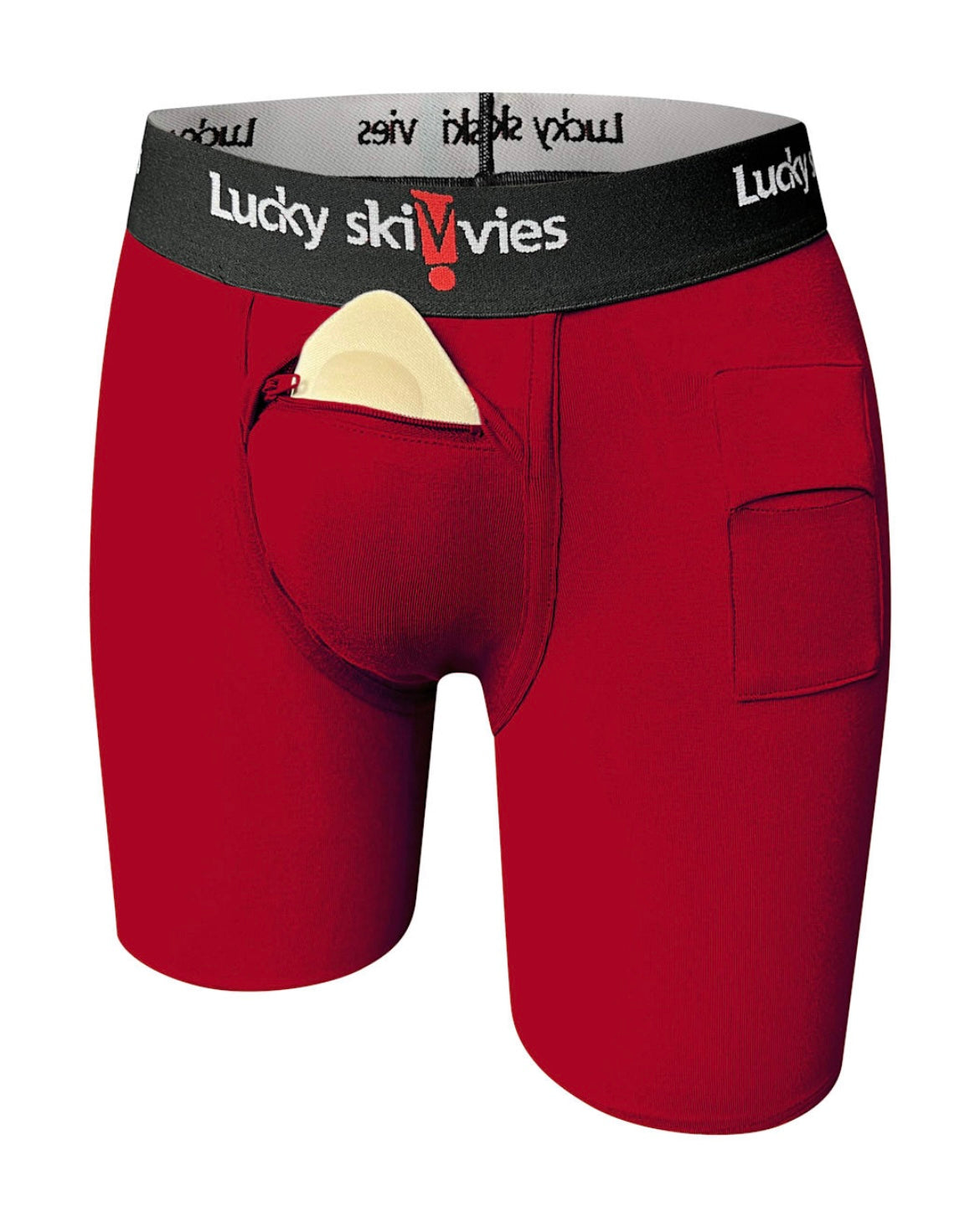 Pre-Order 6" Packer/ STP/ Insert Boxer Brief (Red) - Lucky Skivvies